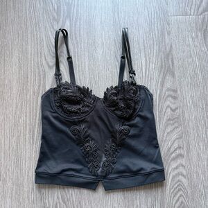 Vintage lace corset top